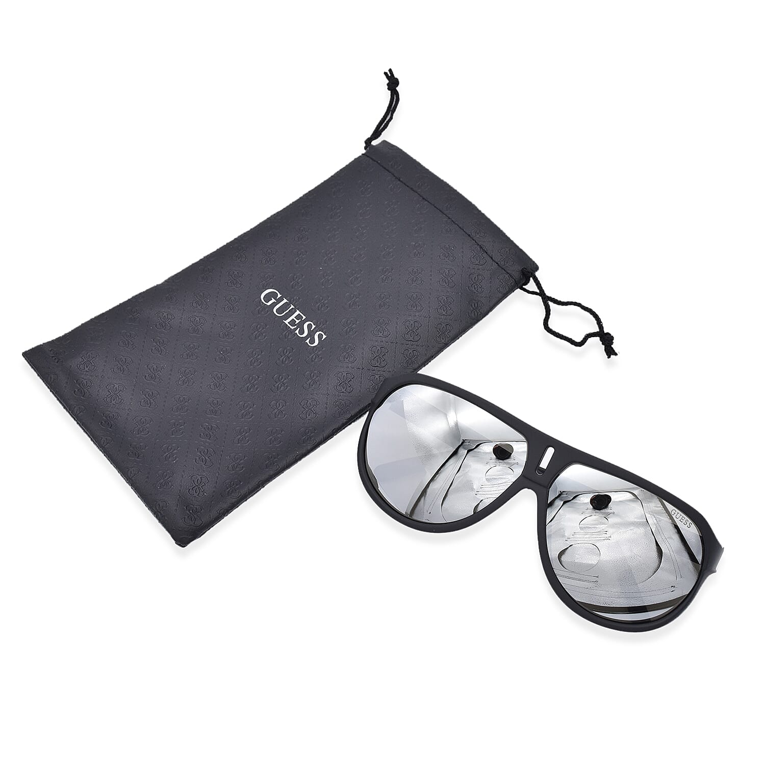 GUESS Blue Aviator Sunglasses with Grey Lenses