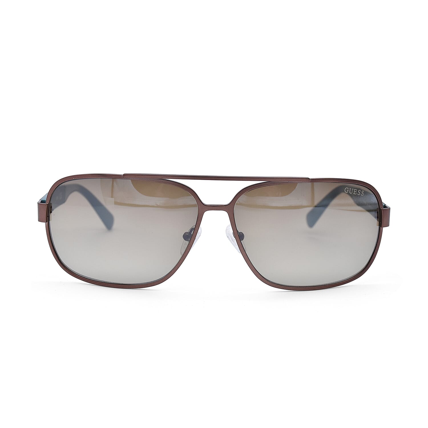 GUESS Brown Rectangular Aviator with Brown Lense