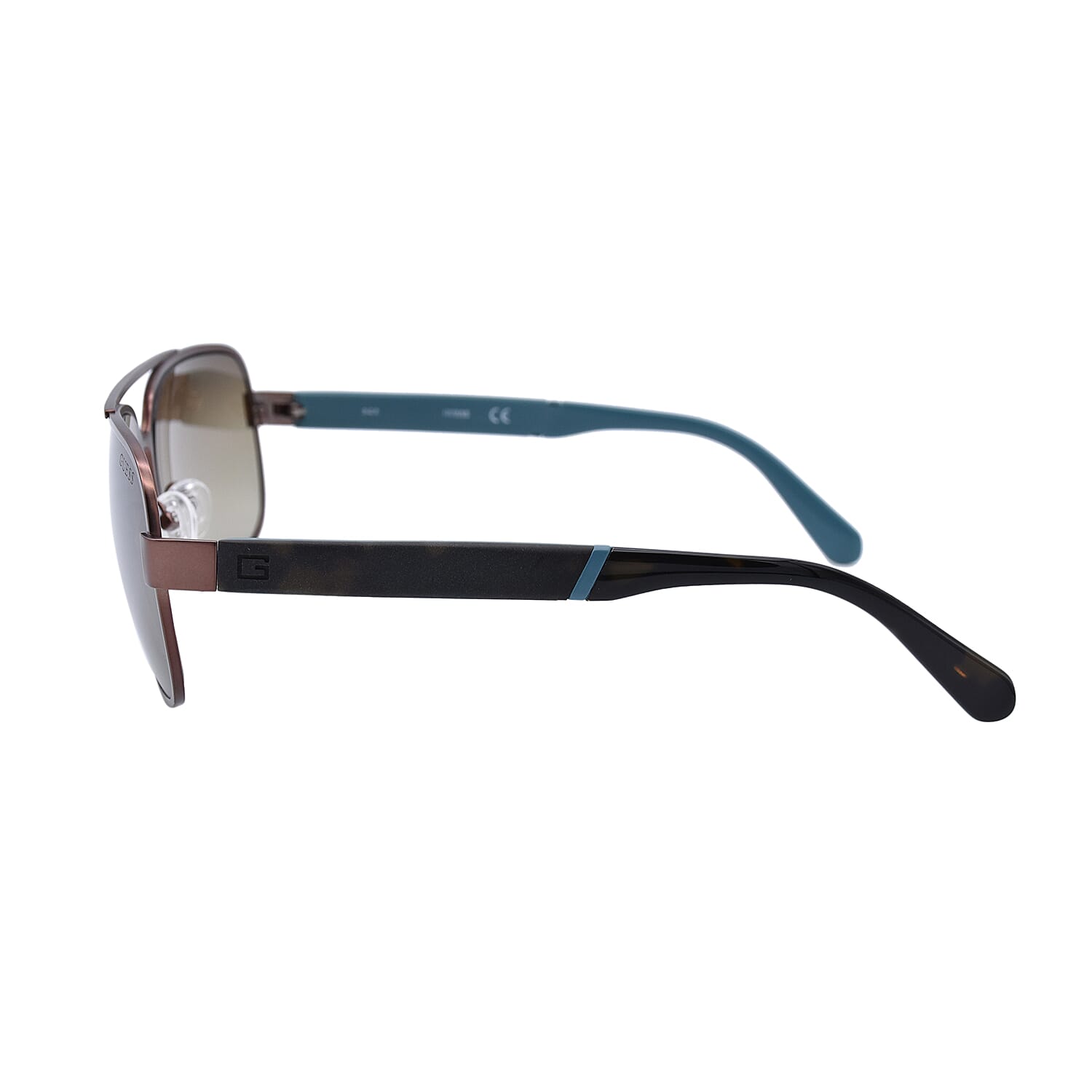 GUESS Brown Rectangular Aviator with Brown Lense