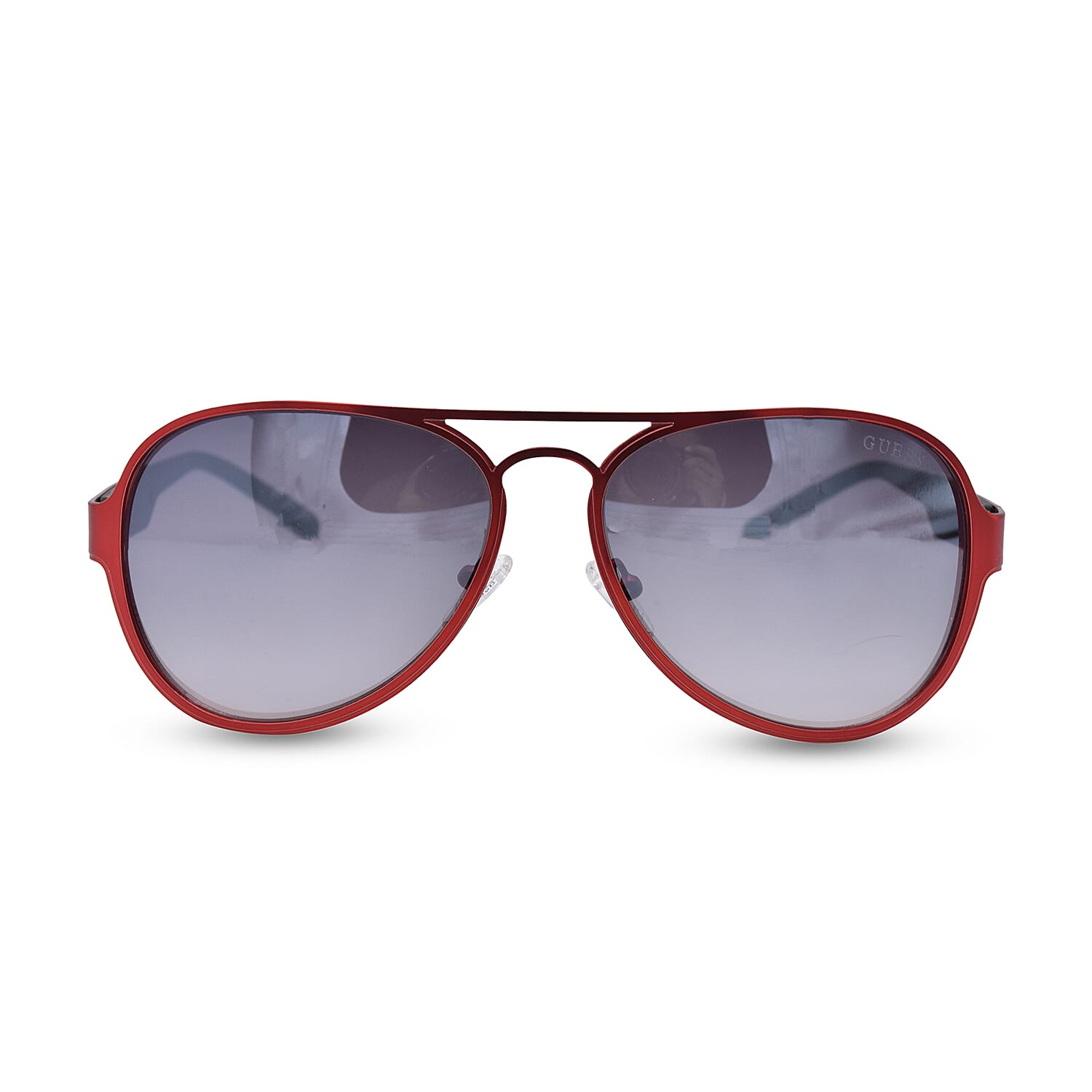 GUESS Red Metal Aviator With Grey Lenses