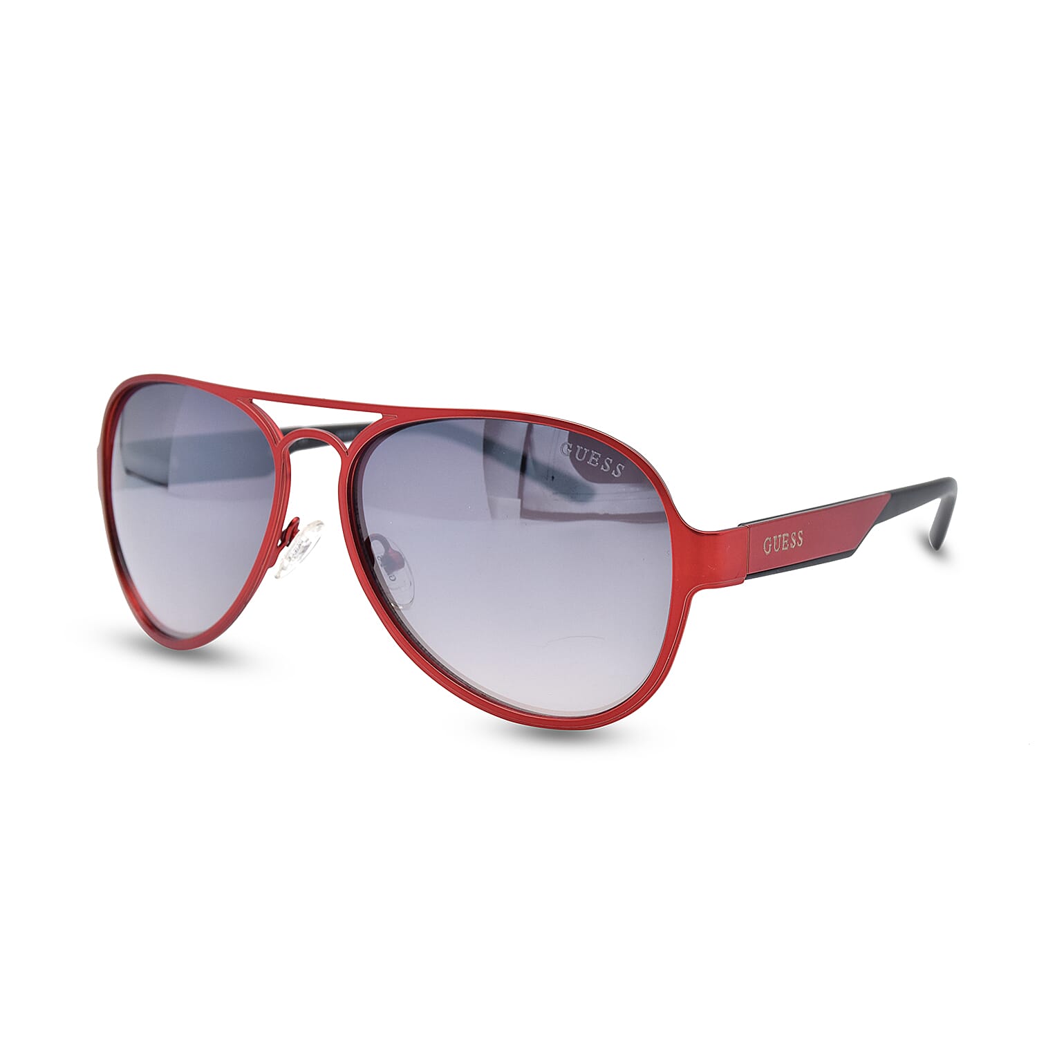 GUESS Red Metal Aviator With Grey Lenses