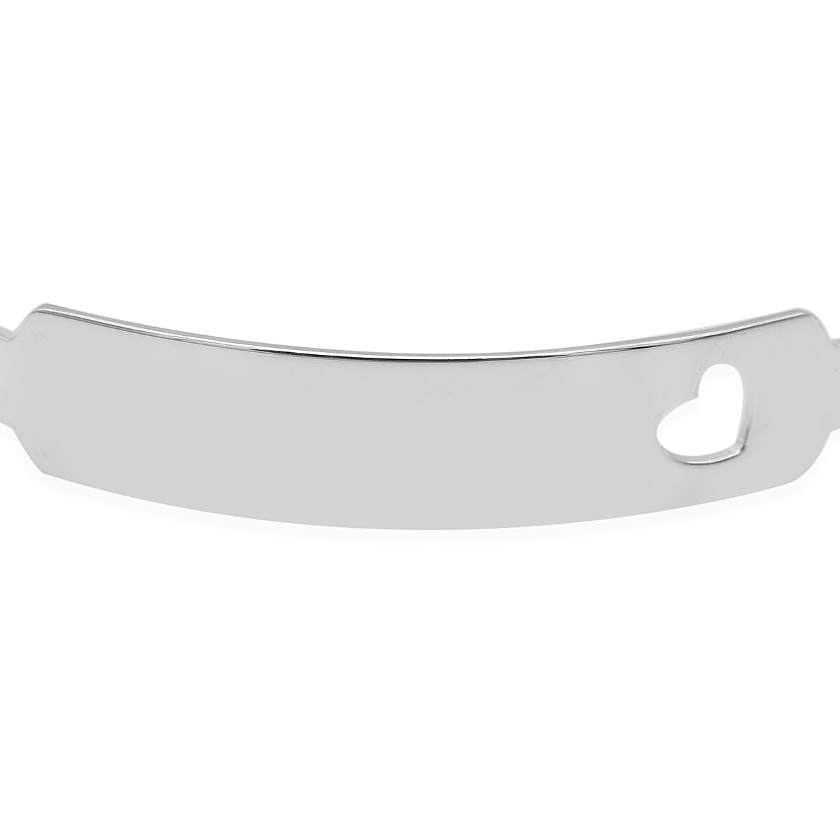 Italian Made - Sterling Silver Heart Cut Out Baby Bangle