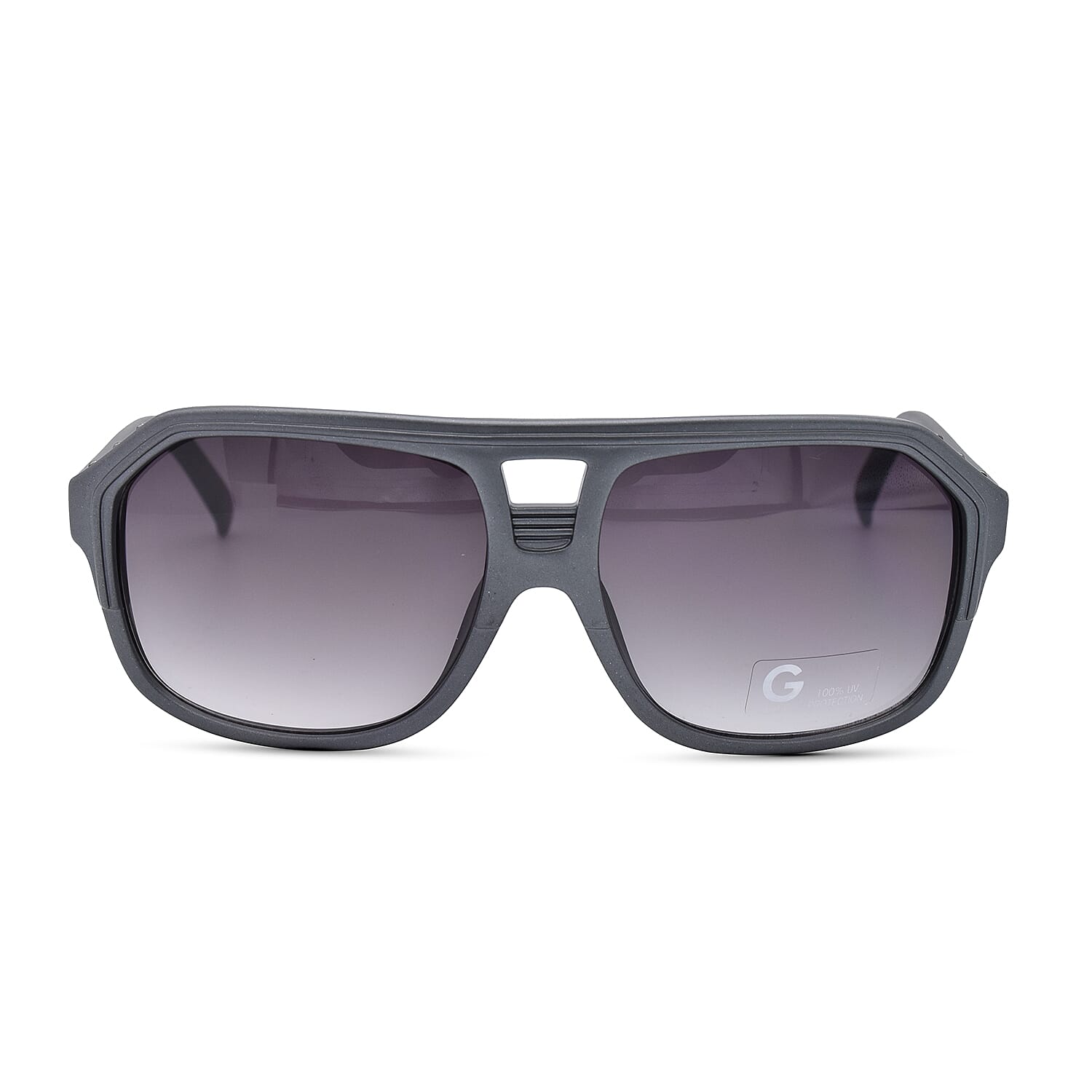 GUESS Mens Grey Aviator With Grey Lenses