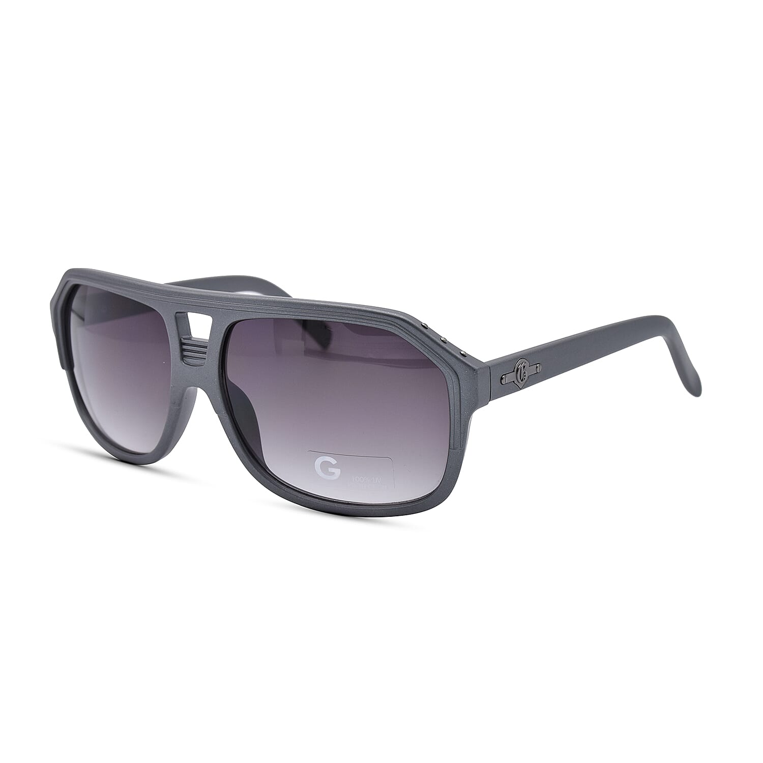 GUESS Mens Grey Aviator With Grey Lenses