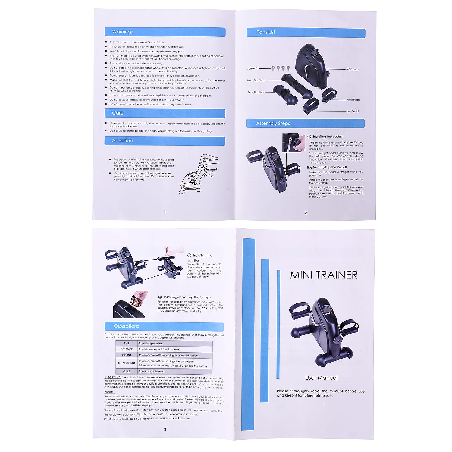 Mini Bike Pedal Exerciser Arms and Legs (Size-39x34x31Cm)