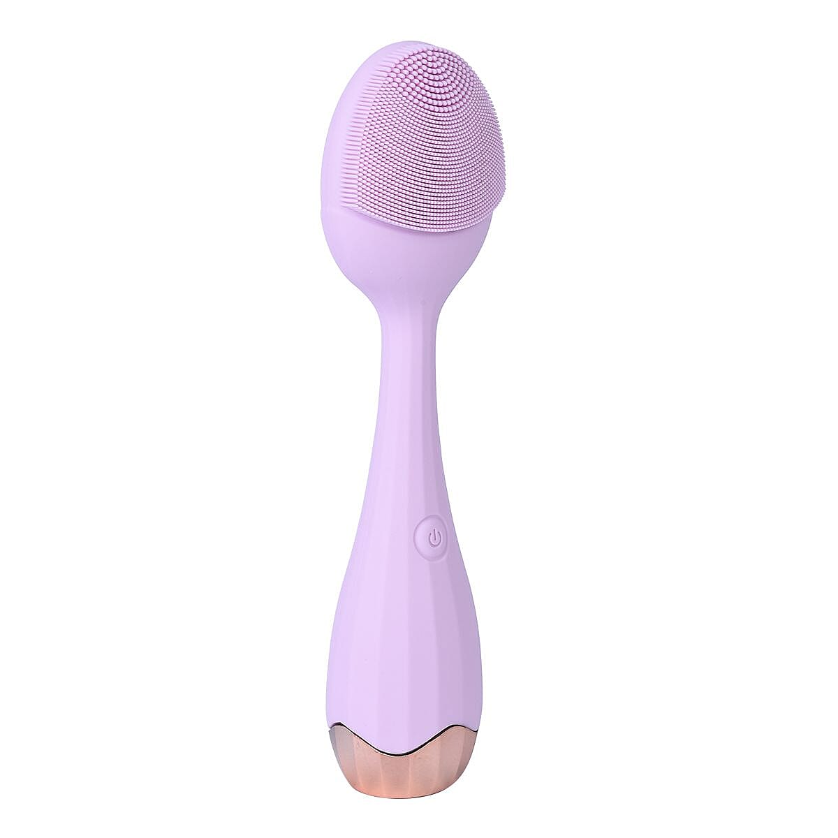 Waterproof Silicone Facial Cleansing Brush - Light Purple (with 4 Speeds & USB Charger)