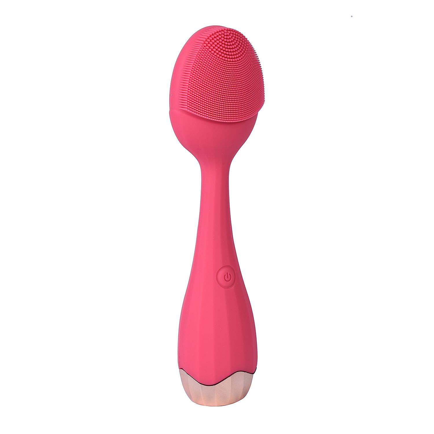 Waterproof Silicone Facial Cleansing Brush - Fuchsia (With 4 Speeds - USB Charger)