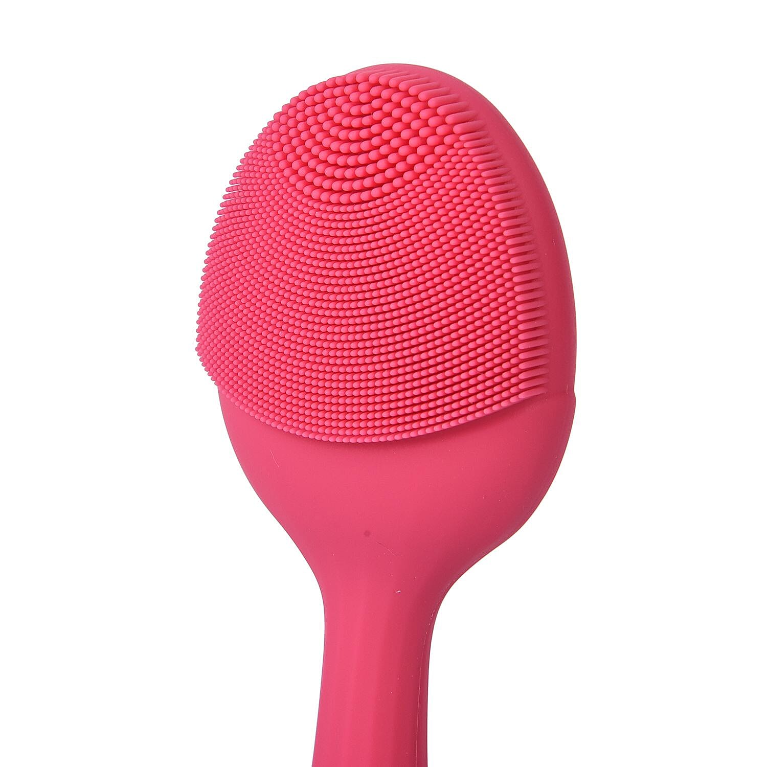 Waterproof Silicone Facial Cleansing Brush - Fuchsia (With 4 Speeds - USB Charger)
