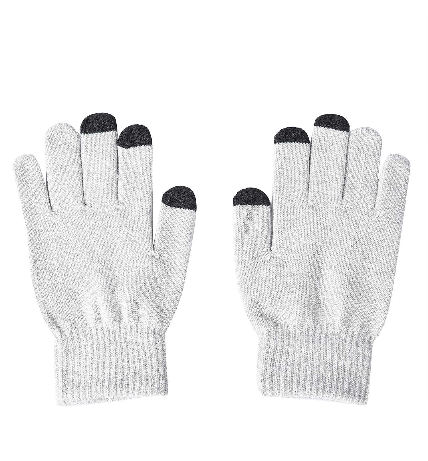 Unisex Triangle Thermal Touchscreen Gloves-Black