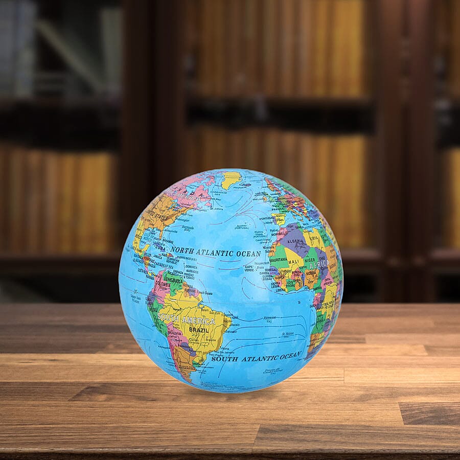 Decorative Revolving Globe with LED Light (Require 2xAA Battery - not included) (Size 13cm)