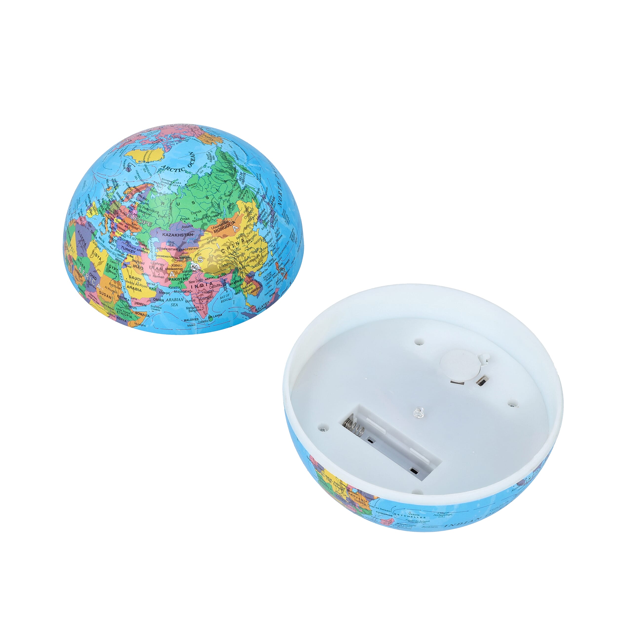 Decorative Revolving Globe with LED Light (Require 2xAA Battery - not included) (Size 13cm)