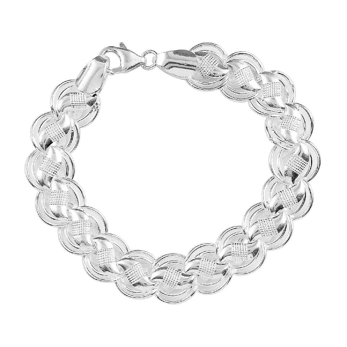 Sterling Silver Braided Style Bracelet (Size - 7.25), Silver Wt. 17.43 Gms