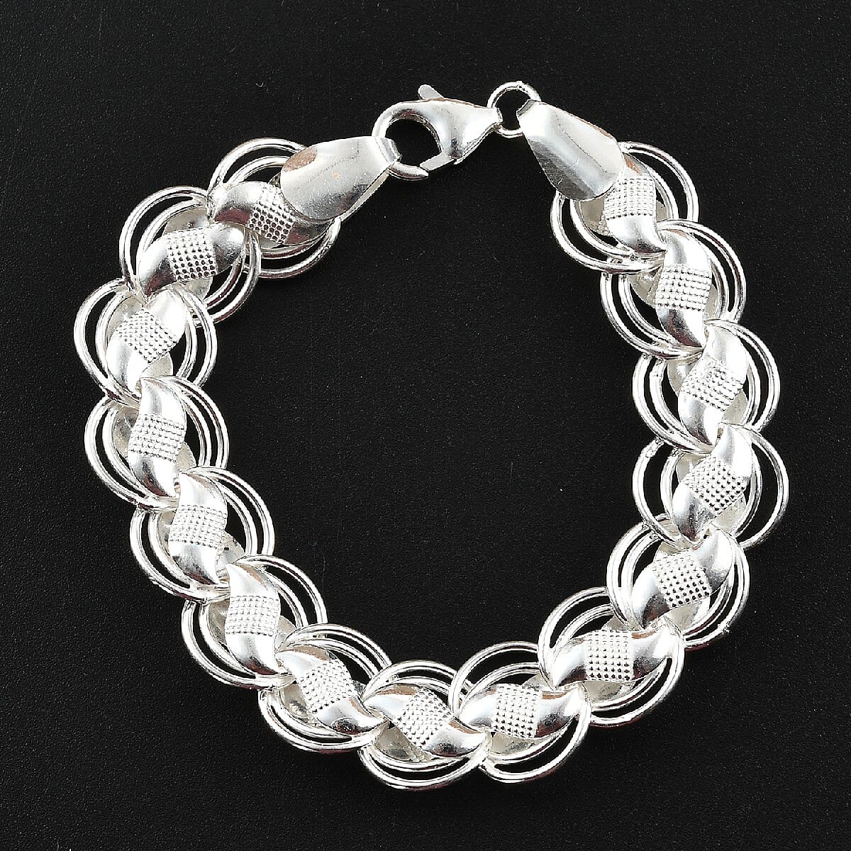 Sterling Silver Braided Style Bracelet (Size - 7.25), Silver Wt. 17.43 Gms
