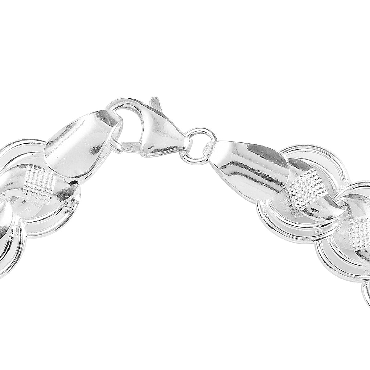 Sterling Silver Braided Style Bracelet (Size - 7.25), Silver Wt. 17.43 Gms