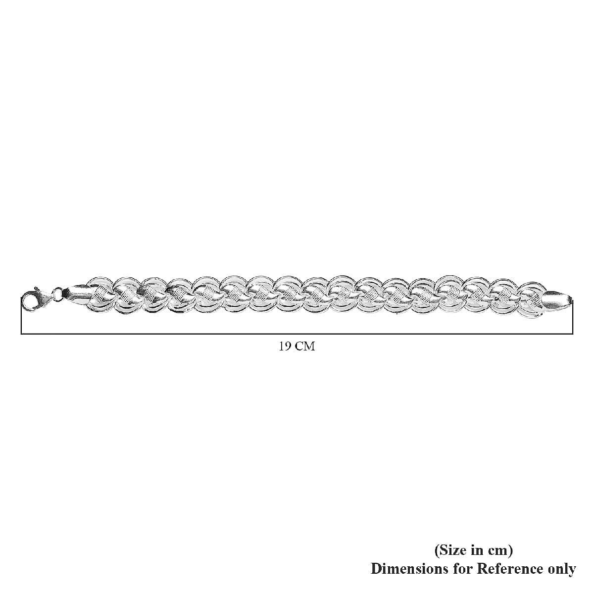 Sterling Silver Braided Style Bracelet (Size - 7.25), Silver Wt. 17.43 Gms