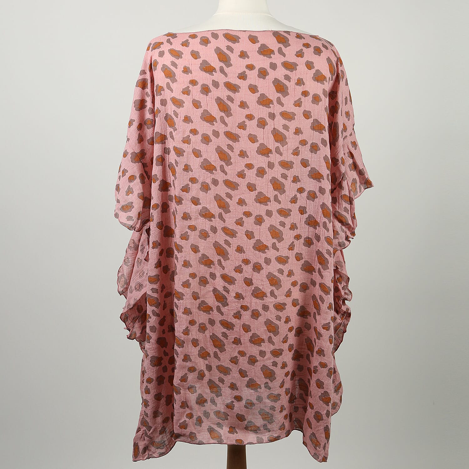Leopard Printed Kaftan in Pink (Size 70x75cm)