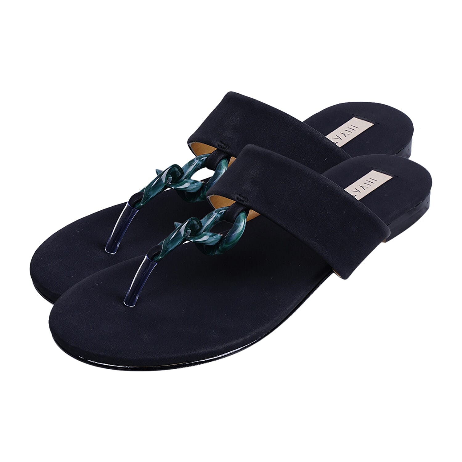 Inyati - LEANDRA Thong Style Sandal in Black (Size 4)