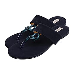 Inyati - LEANDRA Thong Style Sandal in Black (Size 4)