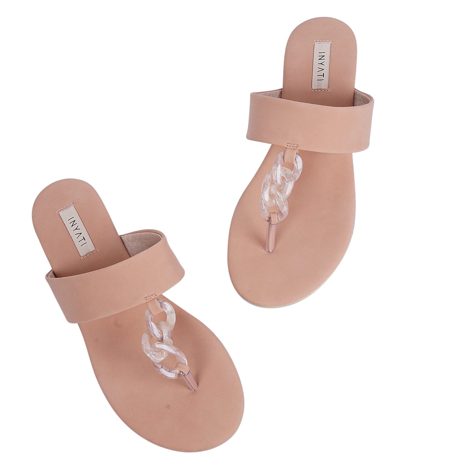 Inyati - LEANDRA Thong Style Sandal in Black (Size 4)