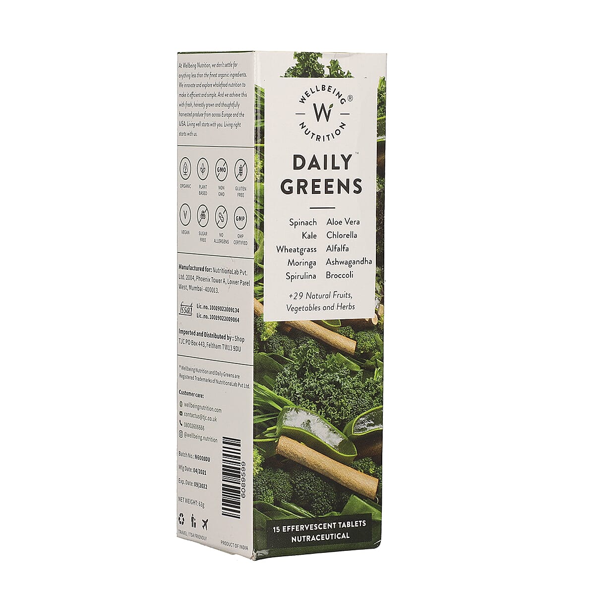 Wellbeing Nutrition: Daily Greens - 15 Effervescent Tablets