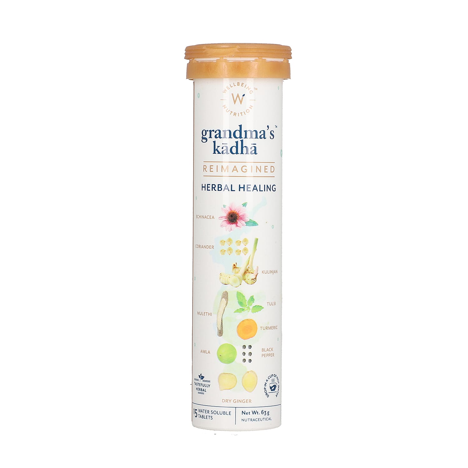 Wellbeing Nutrition- Grandma Kadha - 15 Effervescent Tablets
