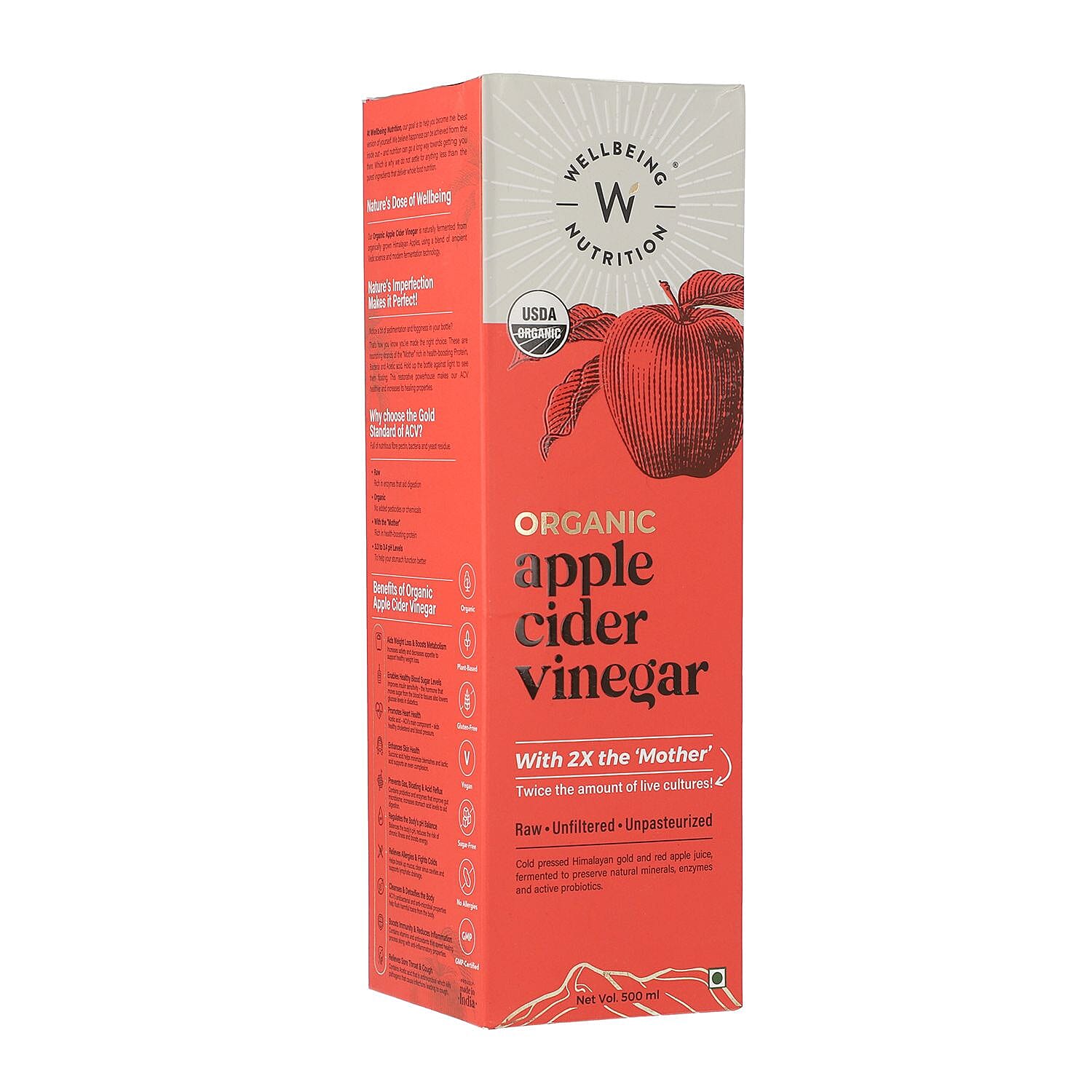 WELLBEING NUTRITION - Organic Apple Cider Vinegar - 500ml