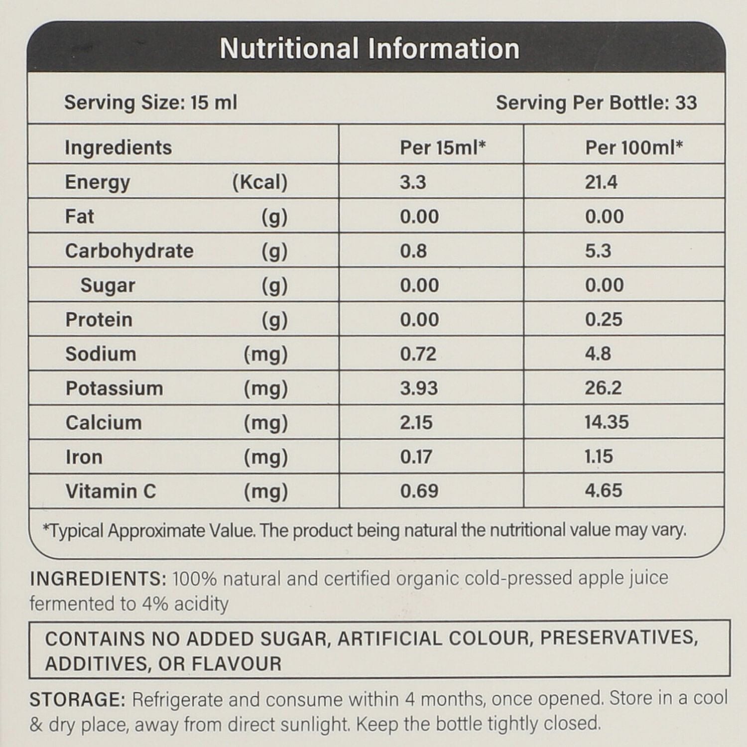 WELLBEING NUTRITION - Organic Apple Cider Vinegar - 500ml