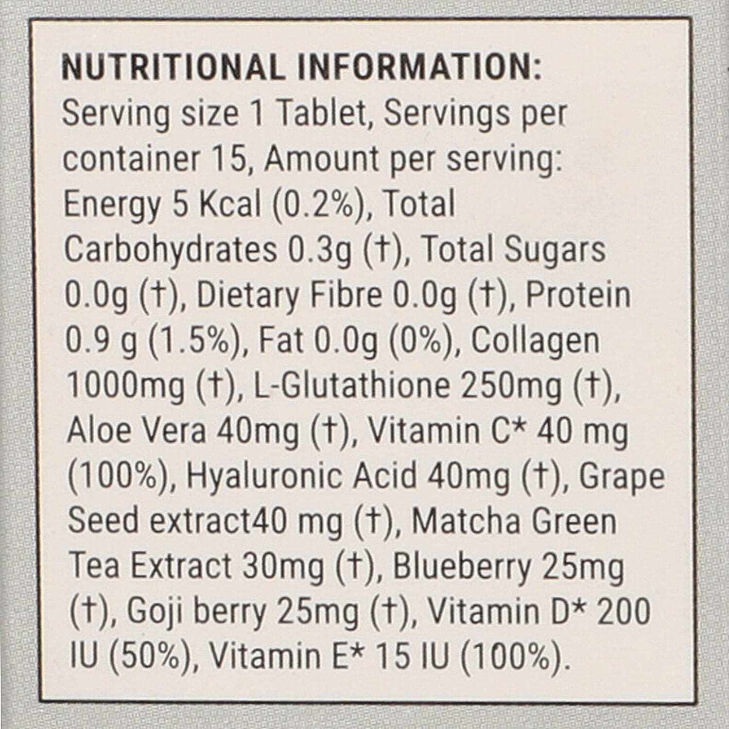 Wellness Nutrition: Skin fuel - 15 Effervescent Tablets