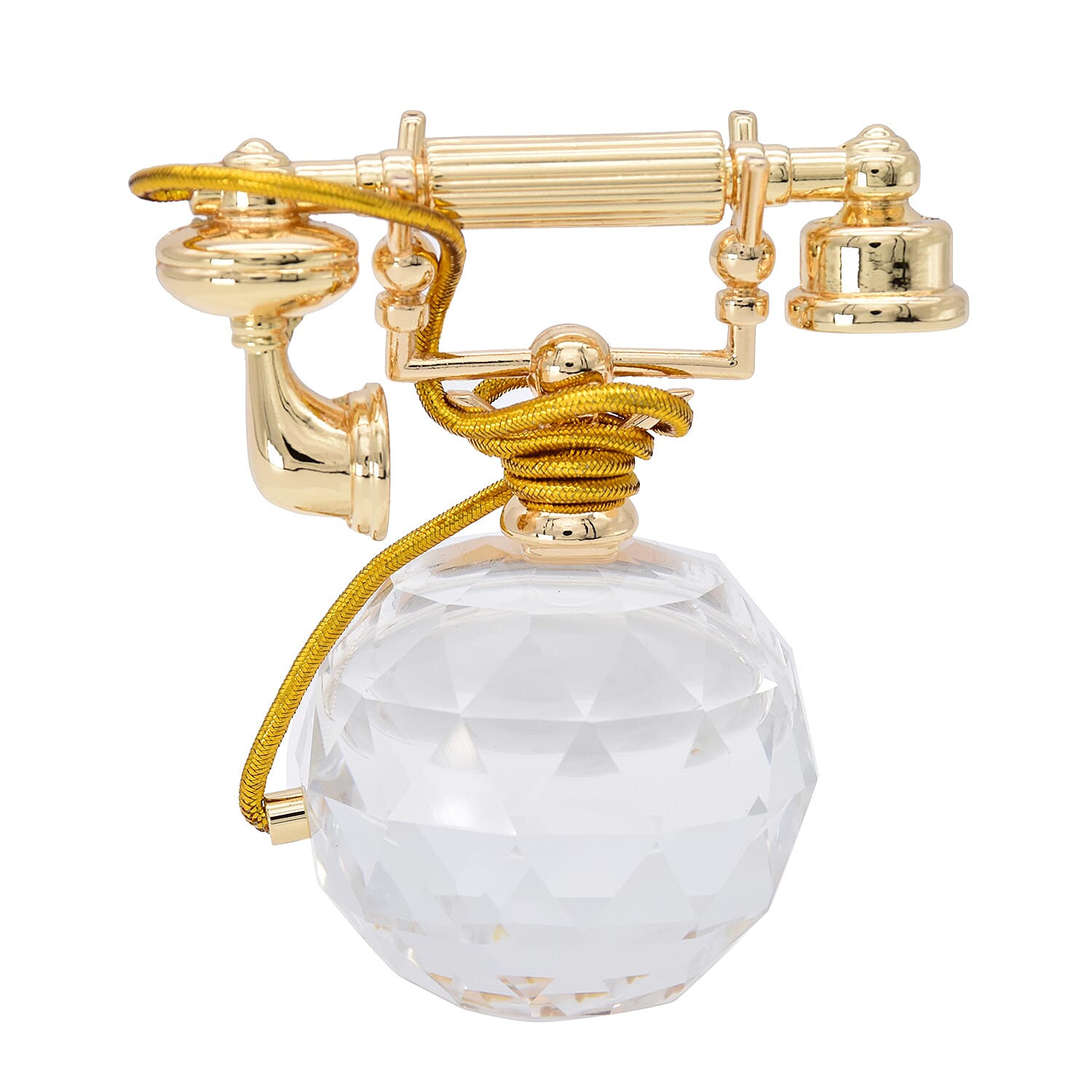 WILLIAM WIDDOP Miniature Glass Telephone Clock