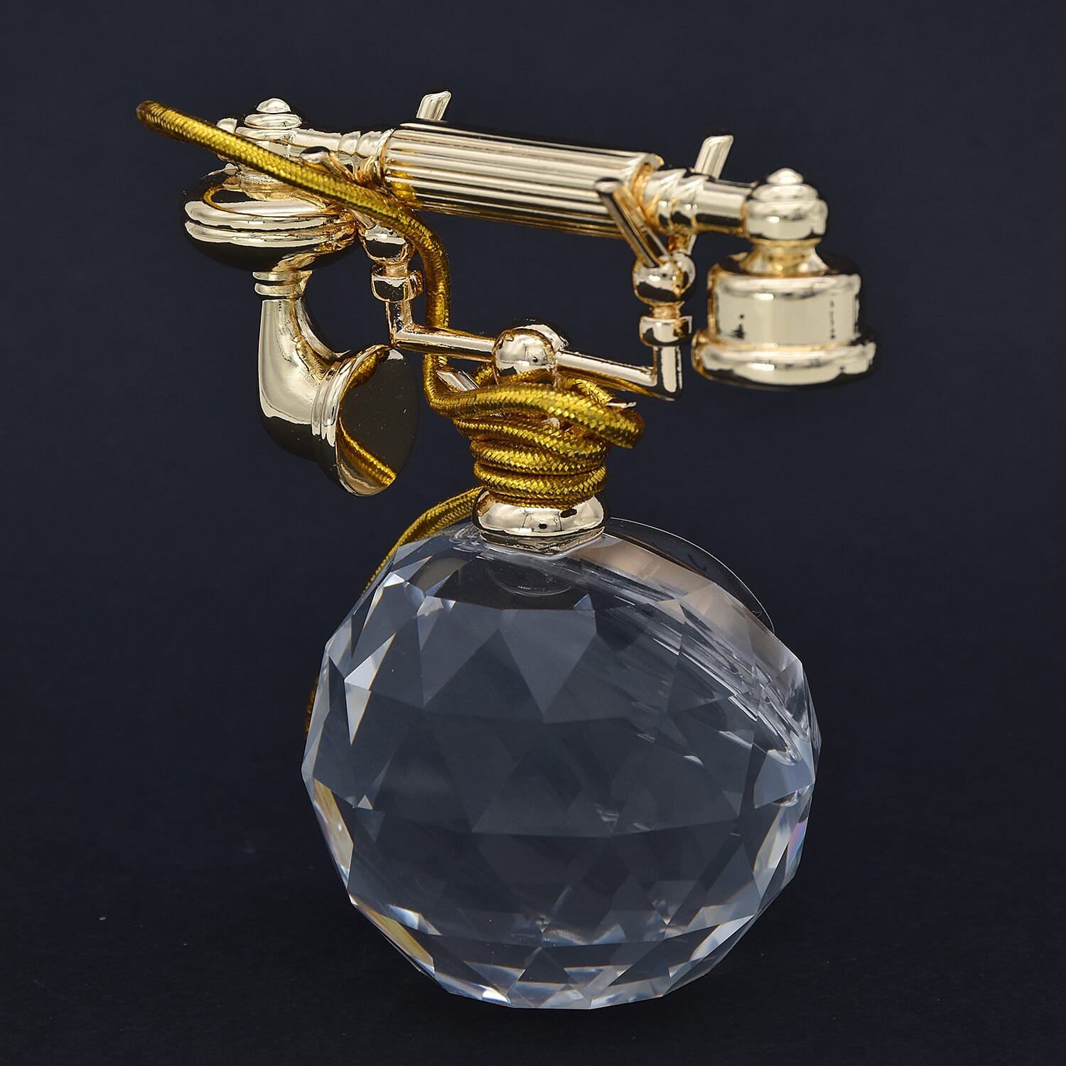 WILLIAM WIDDOP Miniature Glass Telephone Clock