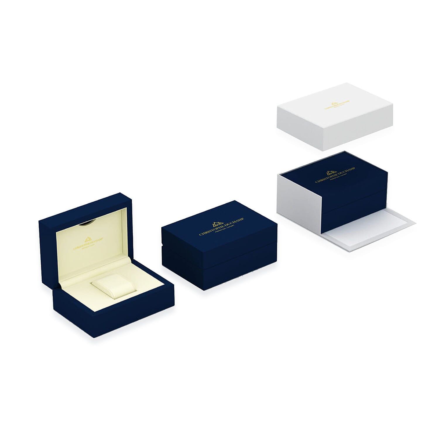 Christophe Duchamp - GRAND MONT Swiss Movt. Black Dial 10 ATM WR Watch in Dual Tone