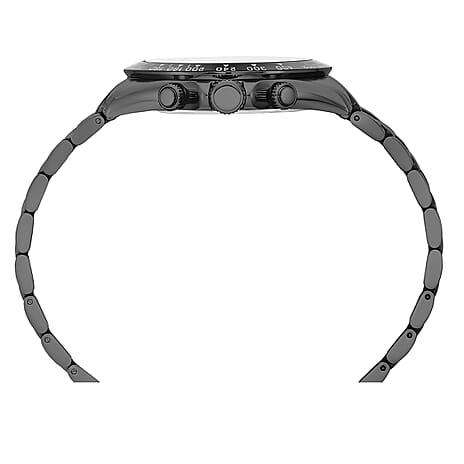 Christophe Duchamp Grand Mont Swiss Movt. Chronograph Black Dial Watch with Black Colour Chain Strap