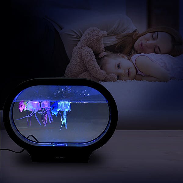 Jelly Fish Lamp with LED Light (Size 31x23x8 cm) - Black