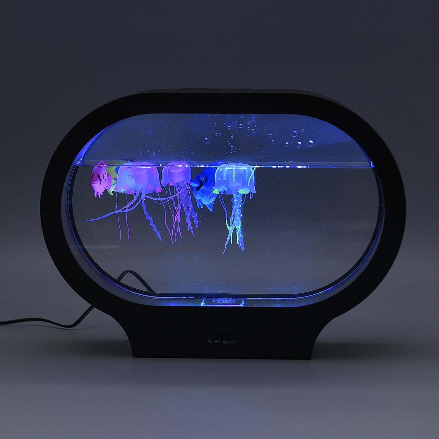 Jelly Fish Lamp with LED Light (Size 31x23x8Cm) - Black