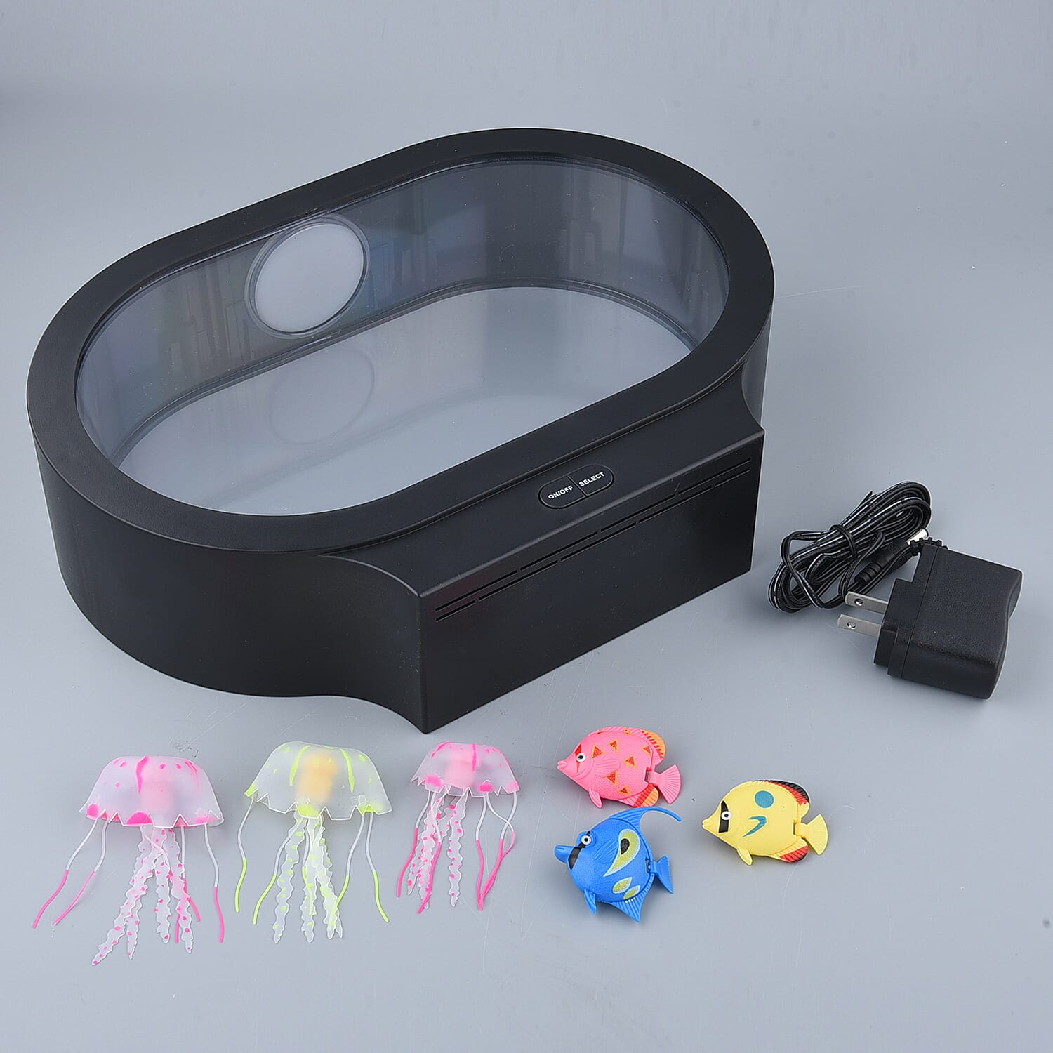 Jelly Fish Lamp with LED Light (Size 31x23x8Cm) - Black