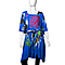 LA MAREY Bali Collection 100% Rayon Women Brid Pattern Midi Dress  (Free Size, Length 80Cm) - Blue and Multi