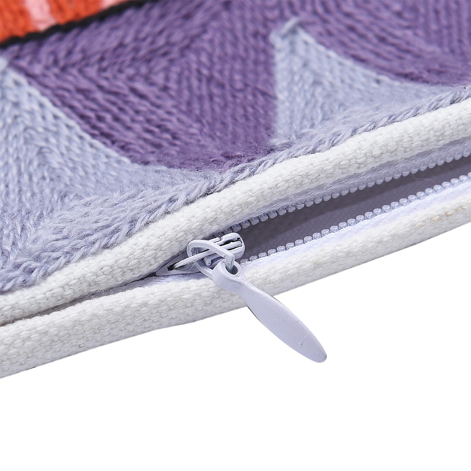 100% Cotton Fully Embroidered Two Cats Cushion Cover with Zipper Closure (Size 45 cm) - Yellow & Multi