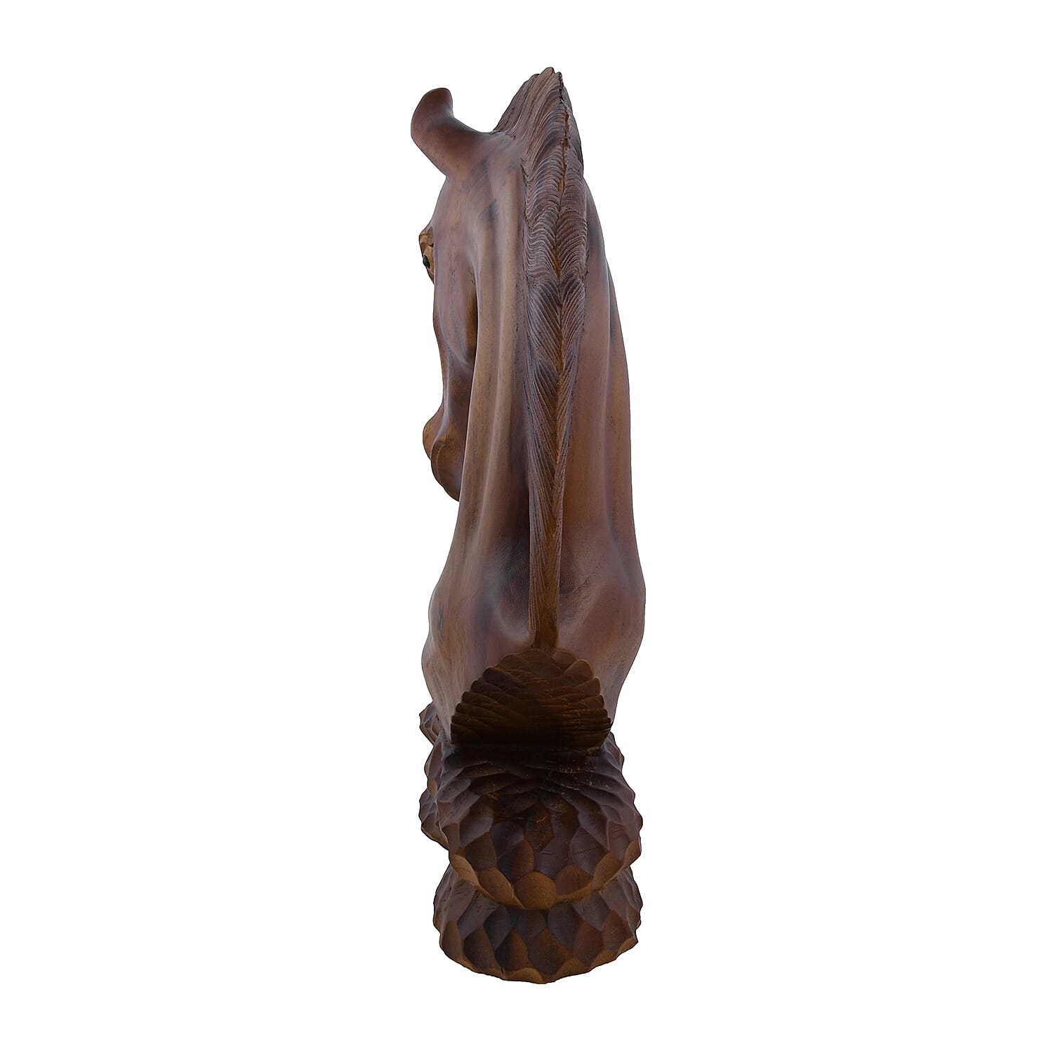 Bali Collection - Decorative Handcrafted Wooden Horse Sculpture (Size-50x30x26x13Cm) - Light and Dark Brown