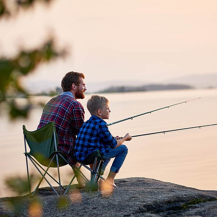 Folding Camping Chair in Green (84x41cm)