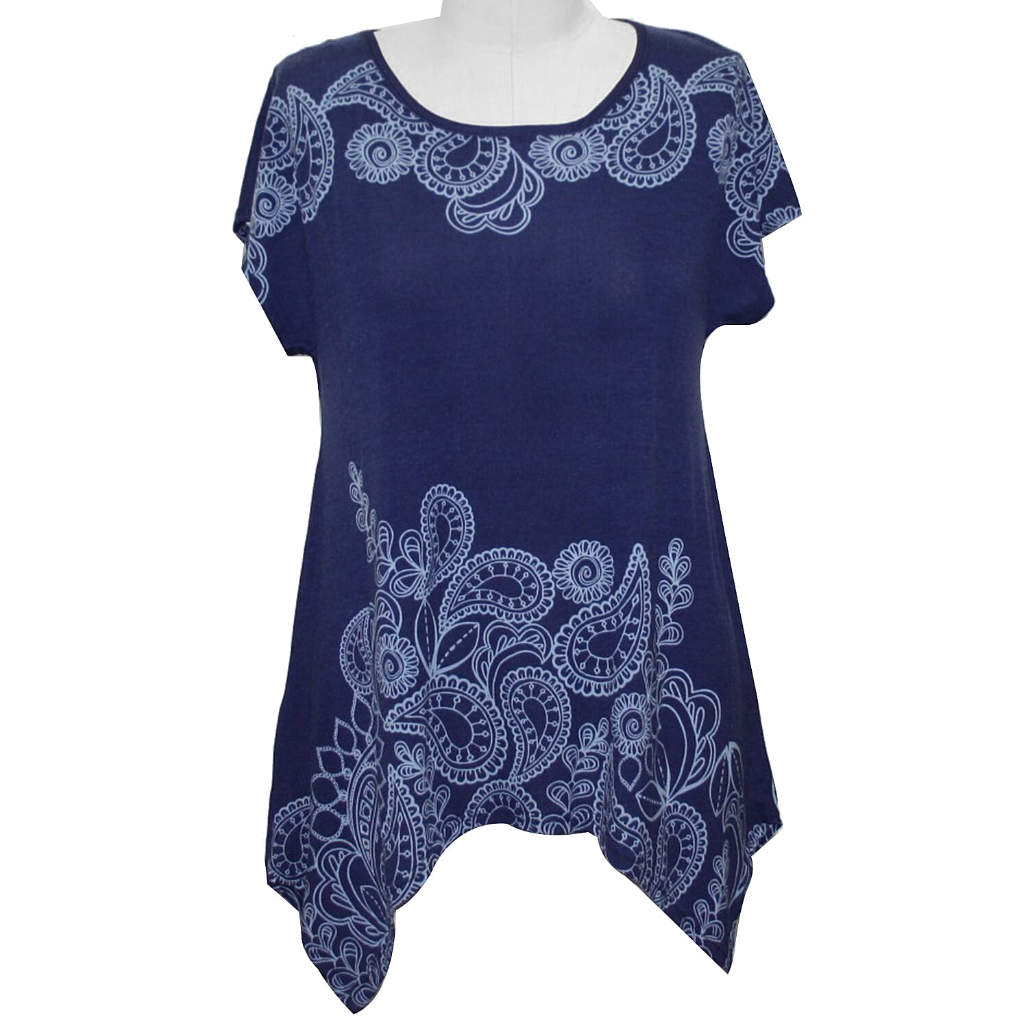 Sugar Crisp Supersoft Longline Printed Short Sleeve Top