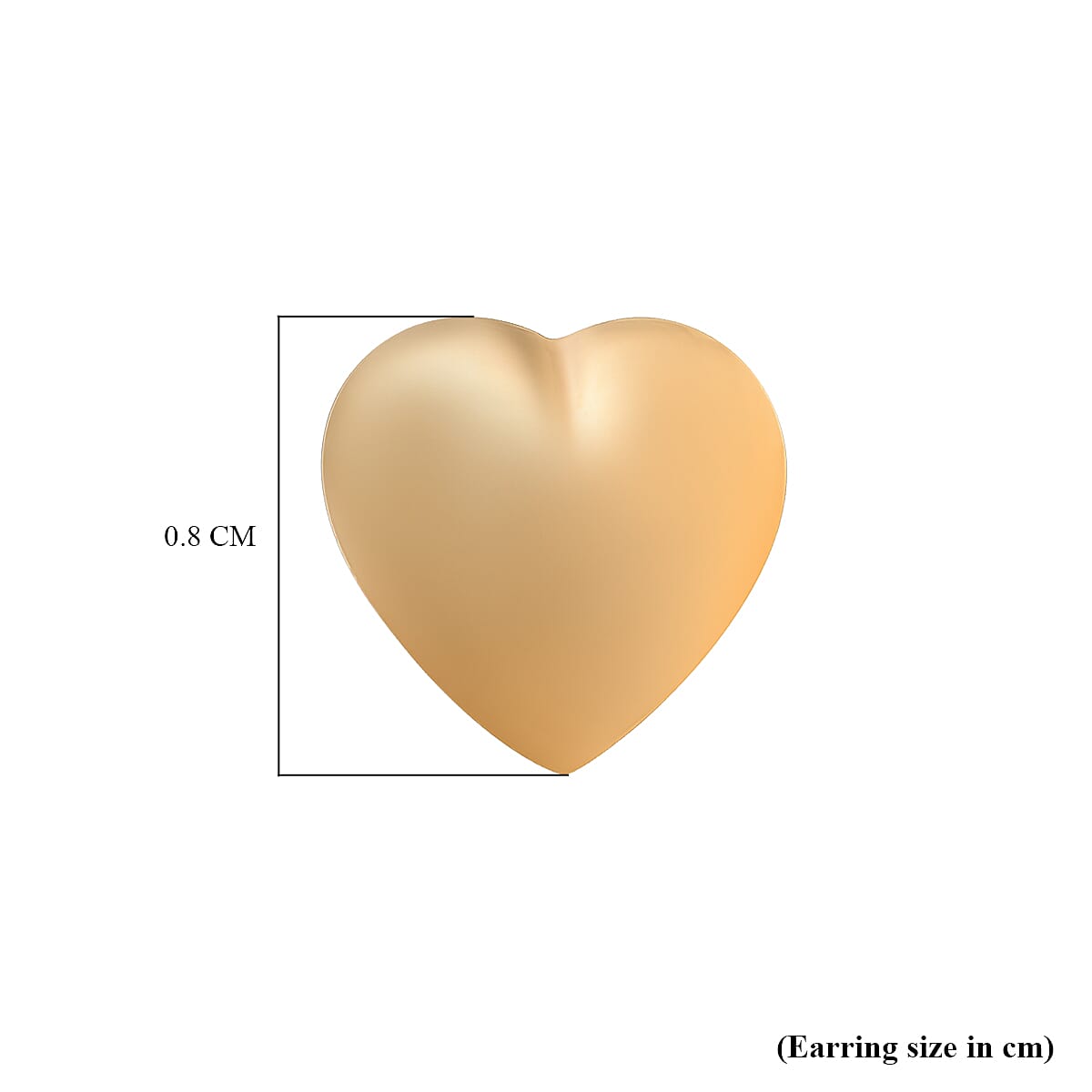 9K Yellow Gold Heart Earrings (With Push Back)