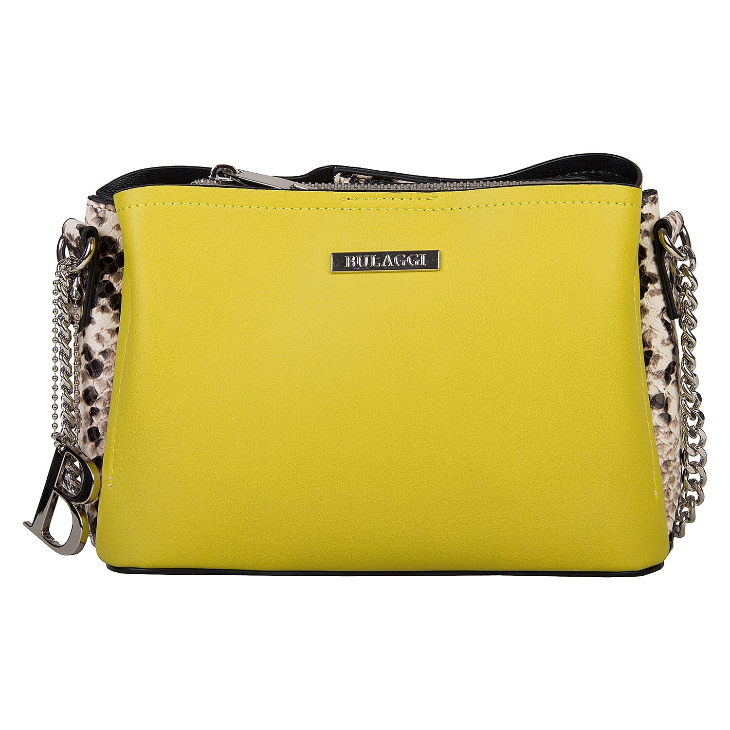 Bulaggi Collection Mona Crossover in Lime with Magnetic Claps Closure and Side Zips