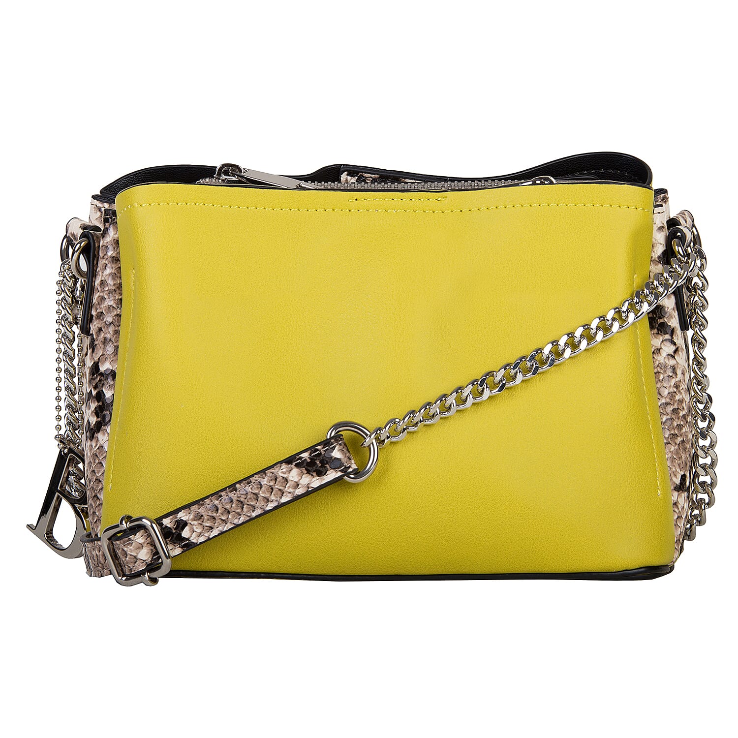 Bulaggi Collection Mona Crossover in Lime with Magnetic Claps Closure and Side Zips