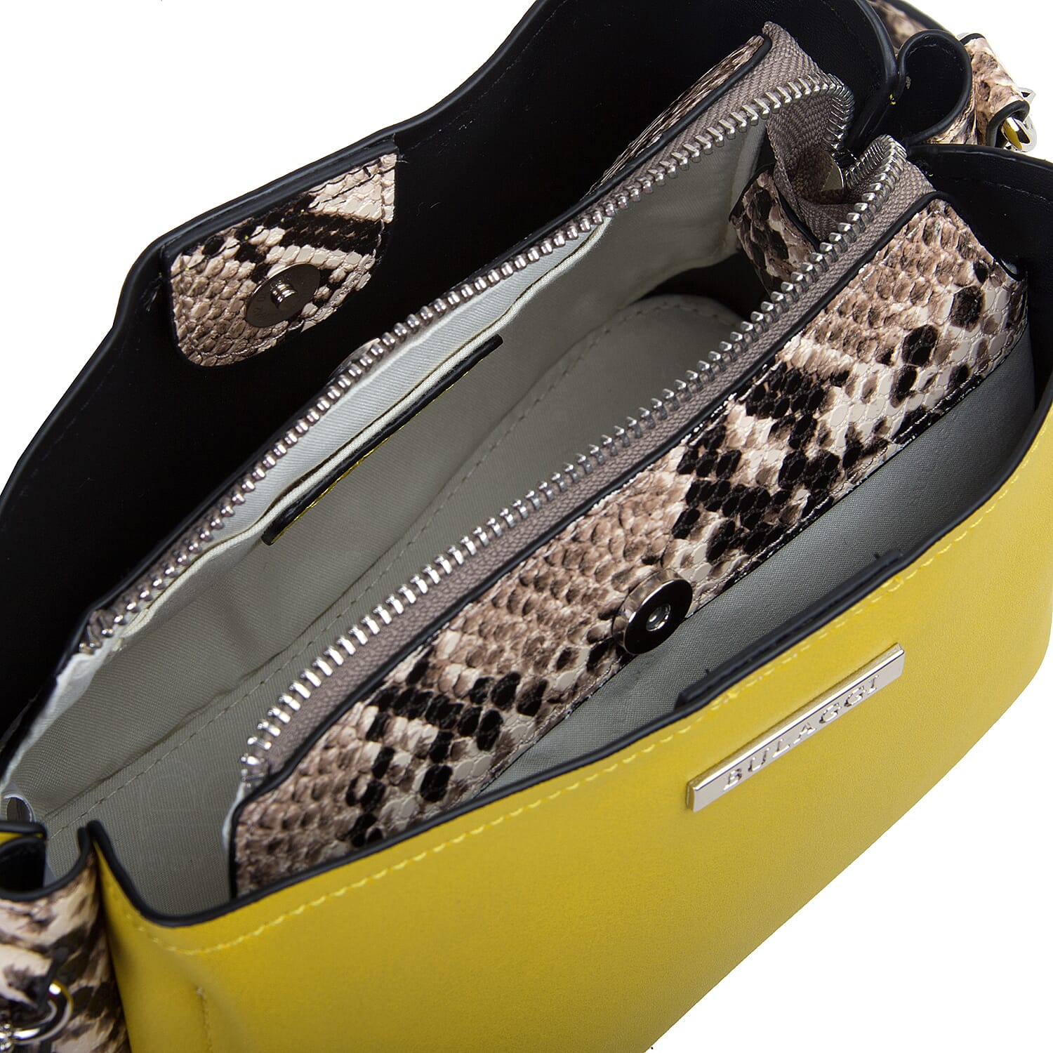 Bulaggi Collection Mona Crossover in Lime with Magnetic Claps Closure and Side Zips