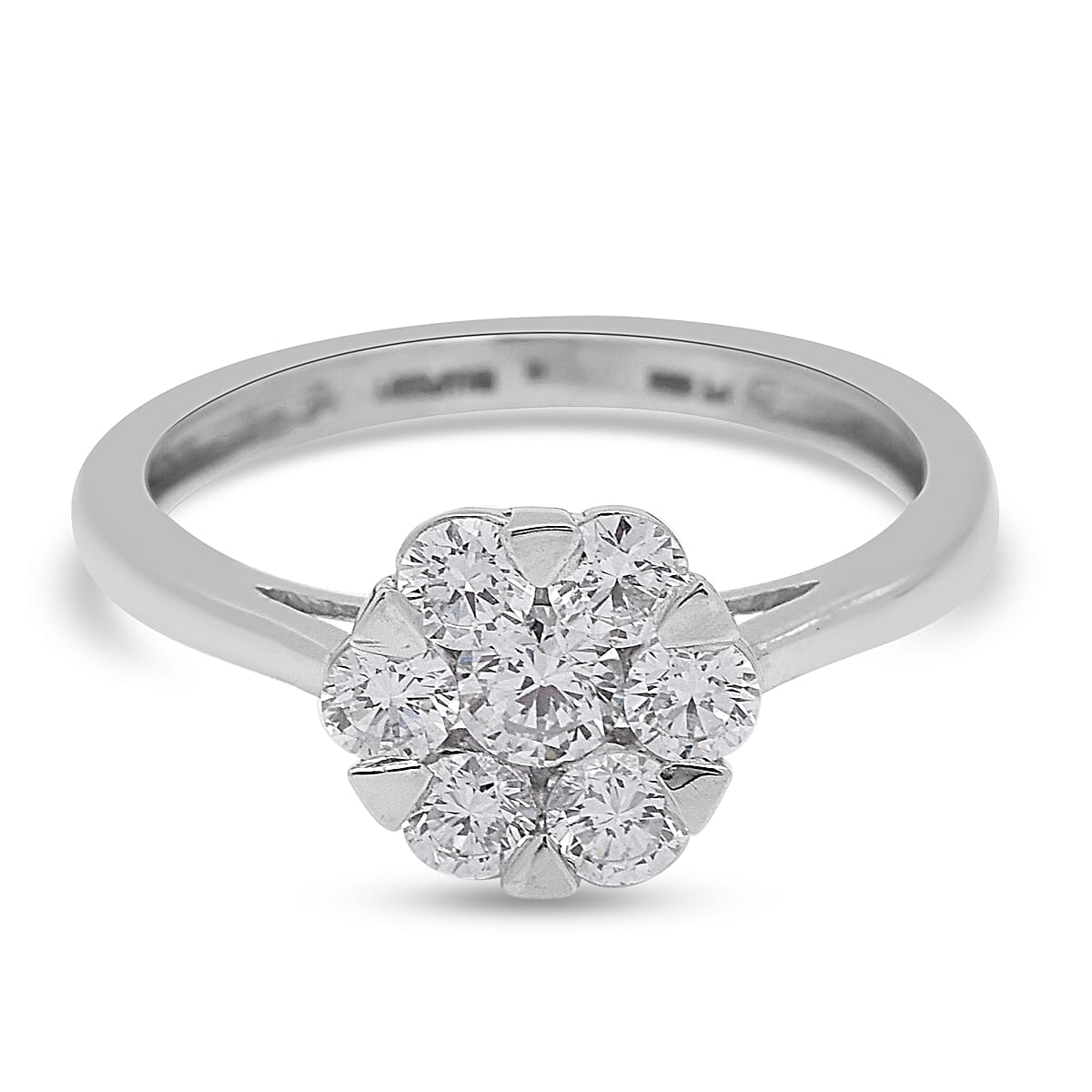 RHAPSODY 950 Platinum SGL Certified Natural Diamond (VS/E-F)  Ring 1.00 Ct, Platinum Wt 5.27 Gms