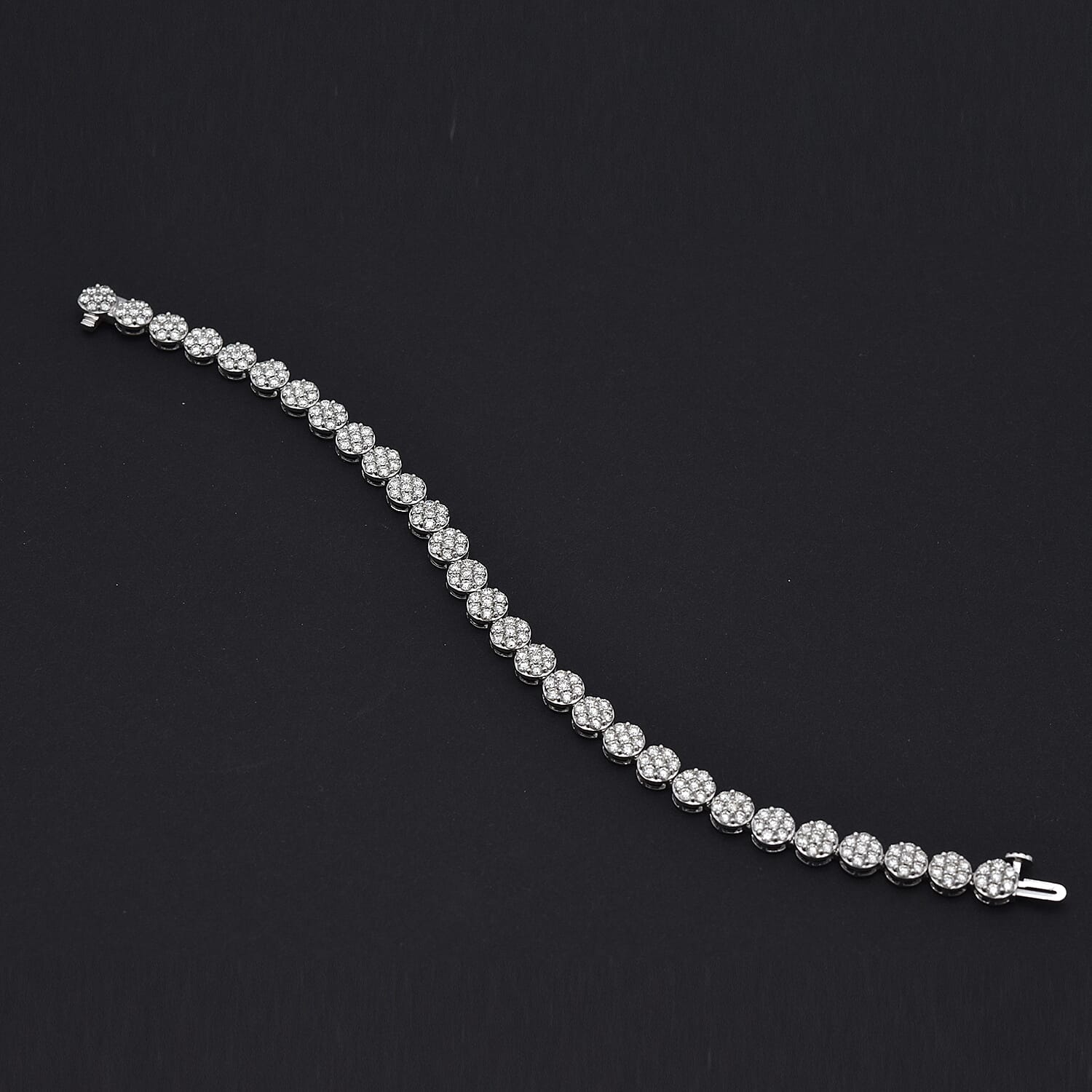 NY Close Out 14K White Gold Diamond (SI-I1 F-G) Tennis Bracelet (Size 7.25) 5.00 Ct, Gold Wt. 11.73 Gms