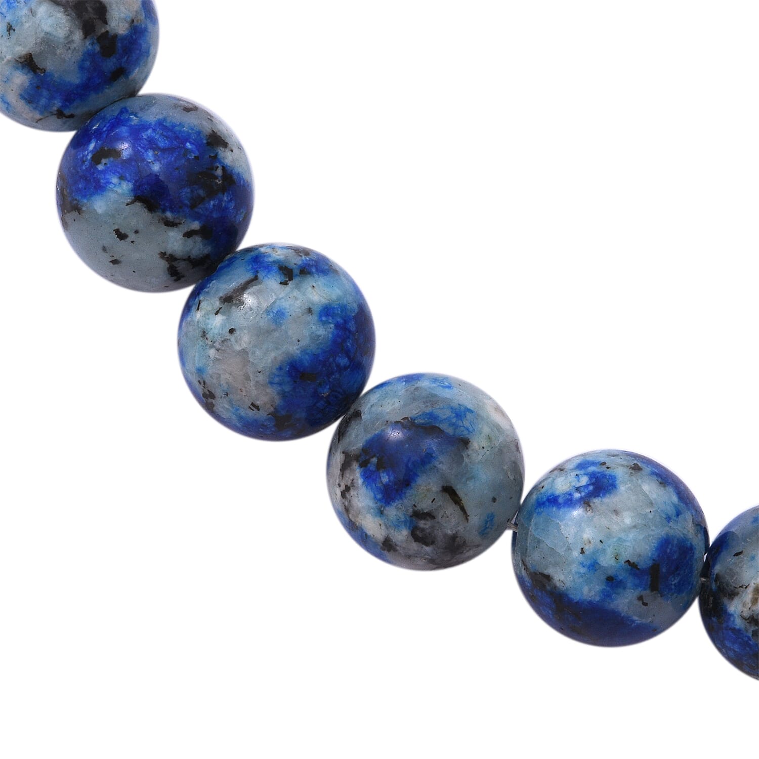 Blue Variscite Beads Necklace (Size 18) in Sterling Silver 304.00 Ct.