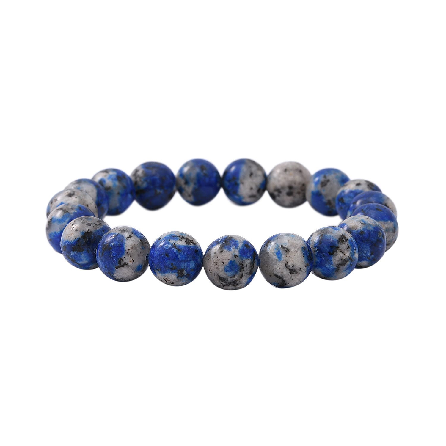 Blue Variscite Stretchable Beads Bracelet (Size 7.5) 100.00 Ct.