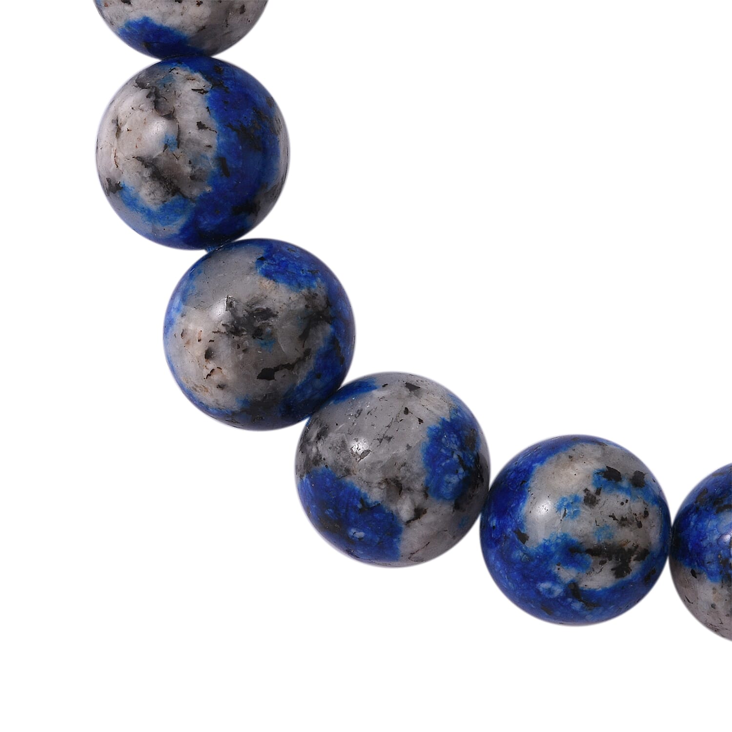 Blue Variscite Stretchable Beads Bracelet (Size 7.5) 100.00 Ct.