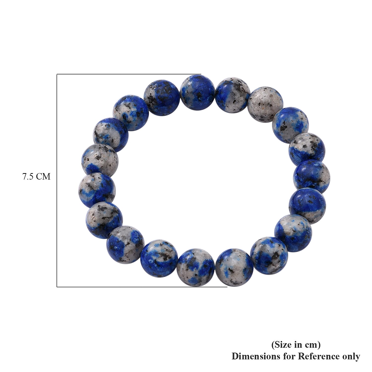 Blue Variscite Stretchable Beads Bracelet (Size 7.5) 100.00 Ct.